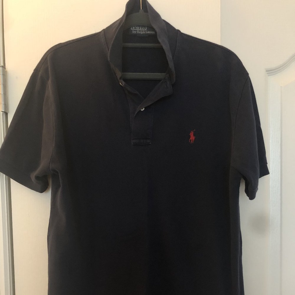 Ralph Lauren Classic Fit Mesh Polo (Navy) (M)